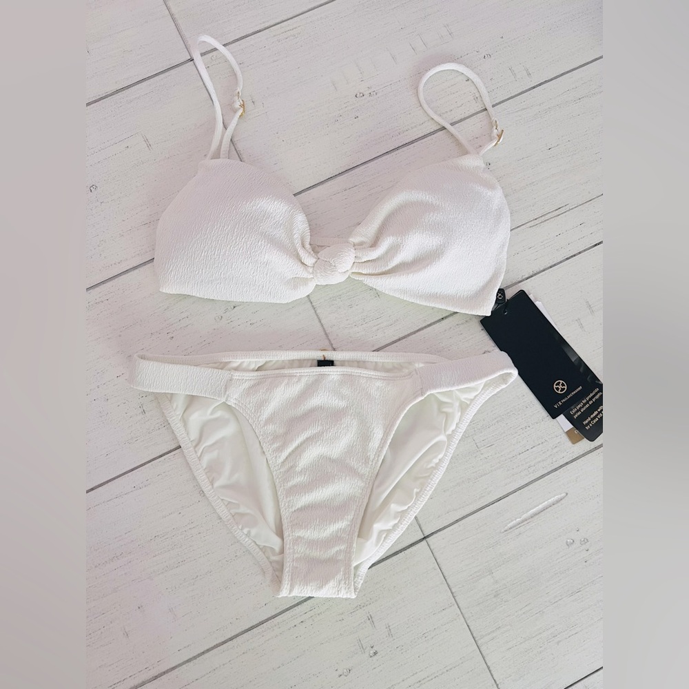 Vix by Paula Hermanny Women’s Swim Set Firenze Off White NWT XL/M
